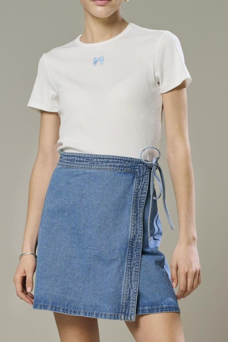 Only onldaniella s/s rib top cs jrs